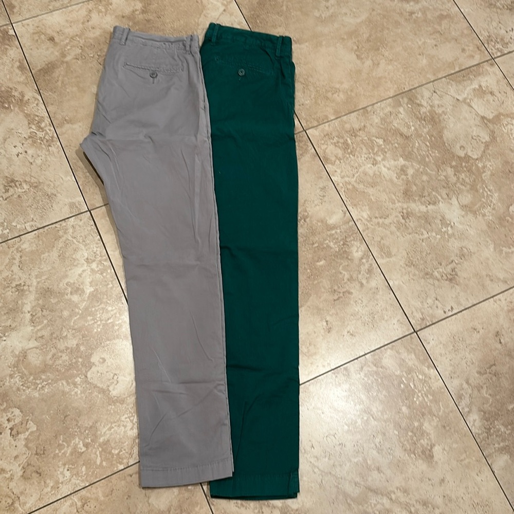 JCrew light weight 484 pants 2 pairs